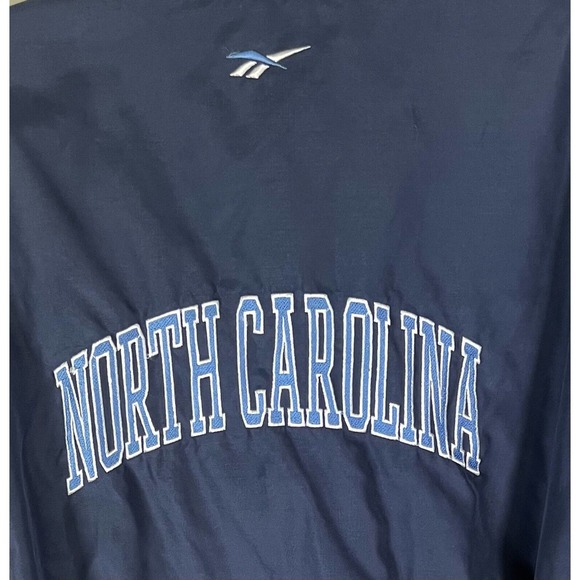 Vintage Reebok Carolina Tar Heels Men’s Jacket Large Blue Embroidered Varsity - Picture 3 of 10